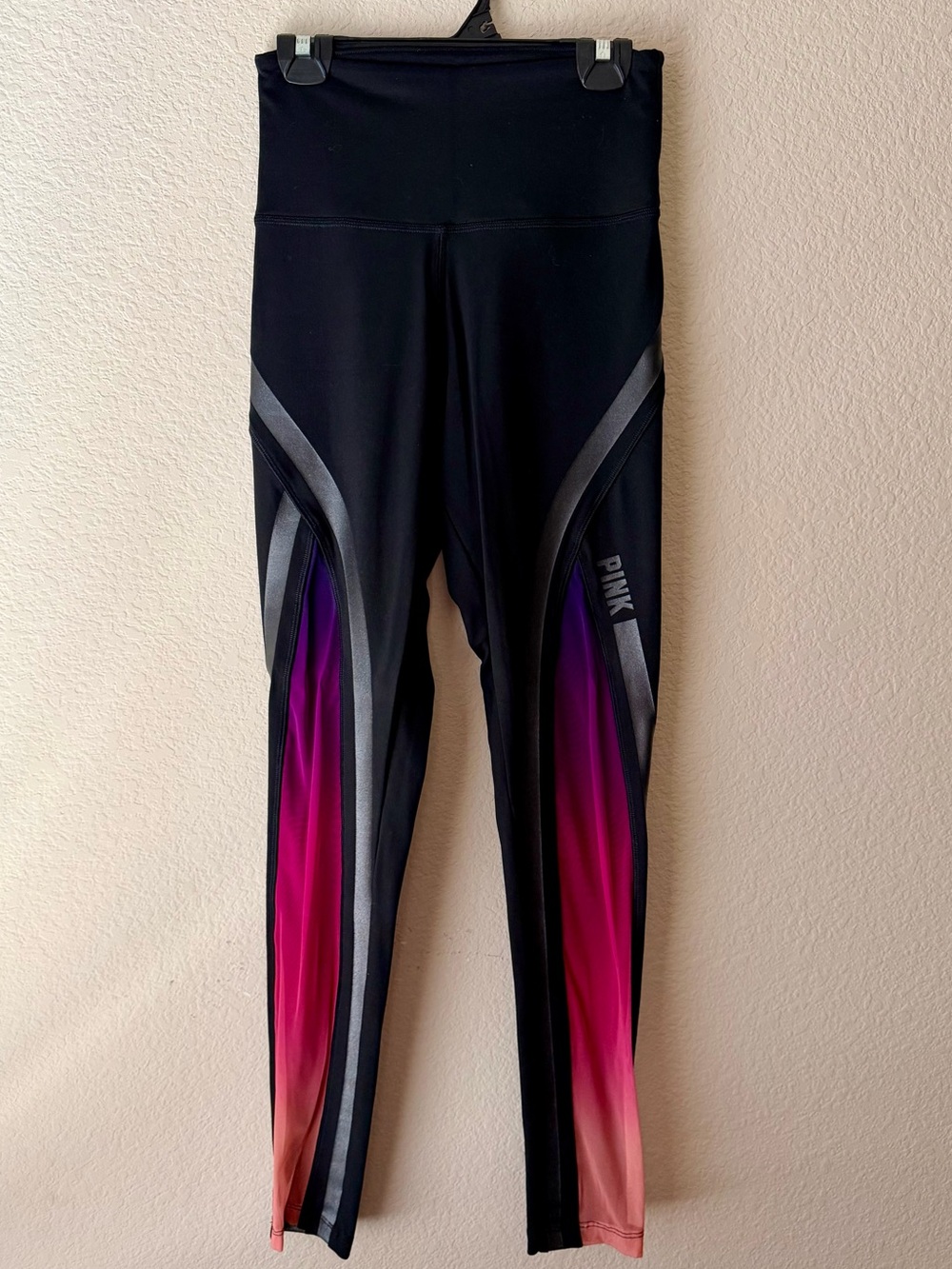 PINK Victoria's Secret Ultimate Ombre Mesh Leggings Women XS Black Purple Orange